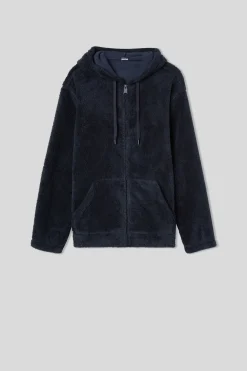 Bluza z Pluszowej Tkaniny Polarowej Zapinana na Zamek