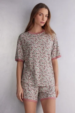 Bluzka z Krótkim Rękawem Floral Romance