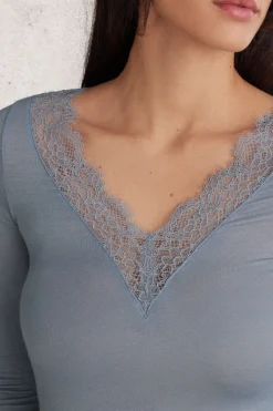 Bluzka z Modalu i Kaszmiru z Koronką Ultralight
