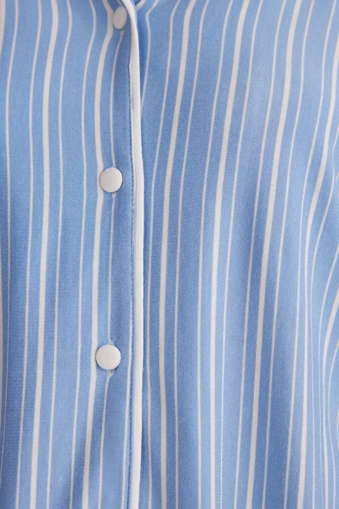 Bluzka z Modalu Rozpinana z Przodu Oxford Stripes