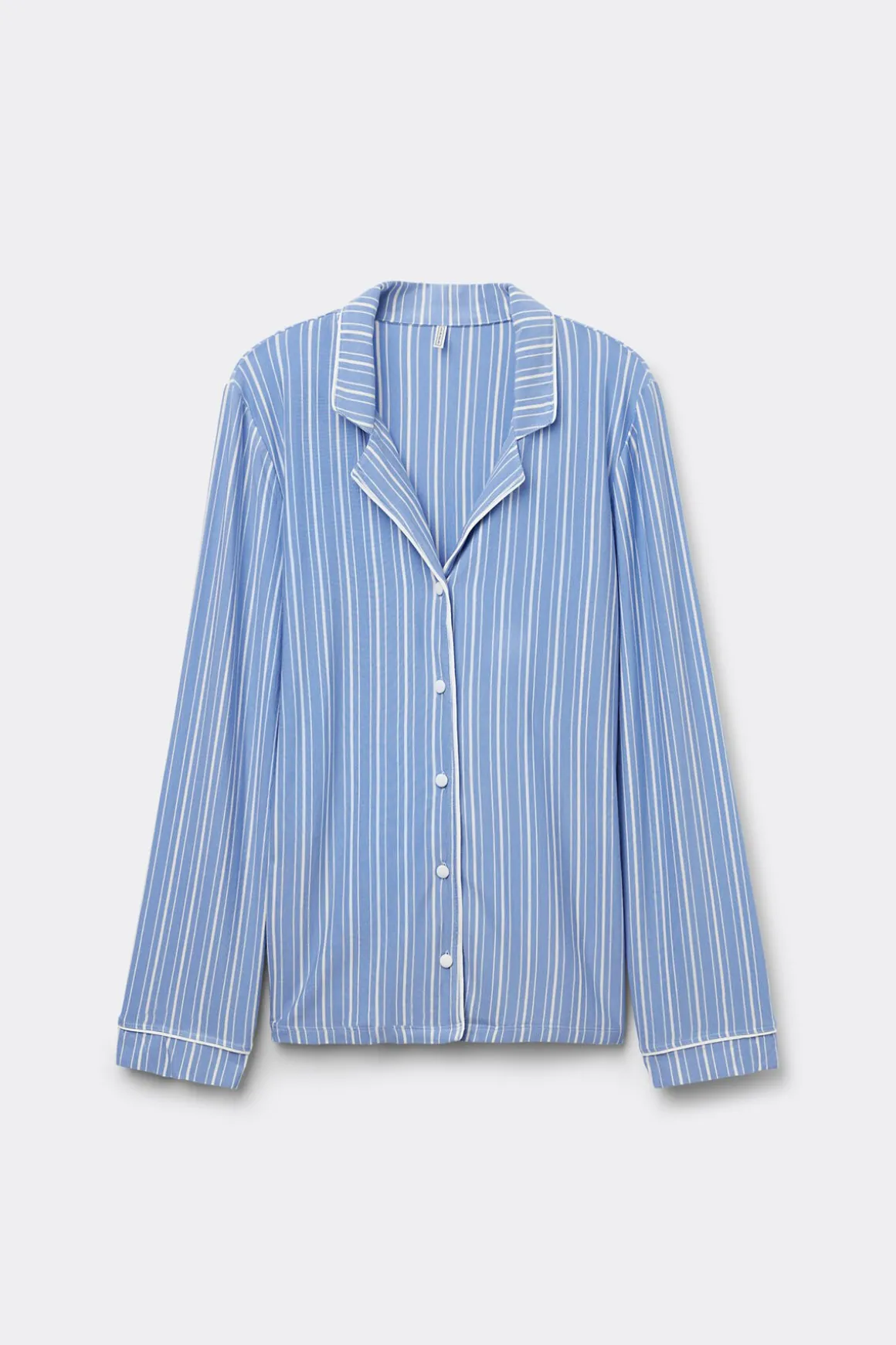 Bluzka z Modalu Rozpinana z Przodu Oxford Stripes