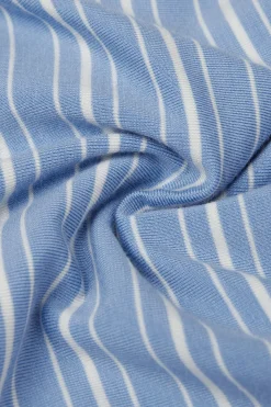 Bluzka z Modalu z Dekoltem w Łódkę Oxford Stripes