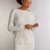 Bluzka z Modalu z Długim Rękawem i Dekoltem w Łódkę Chic Comfort