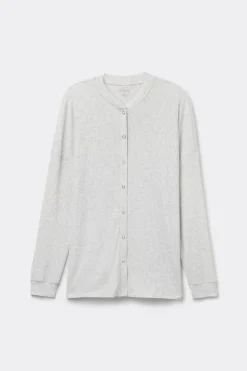 Bluzka z Modalu z Długim Rękawem Rozpinana z Przodu Chic Comfort