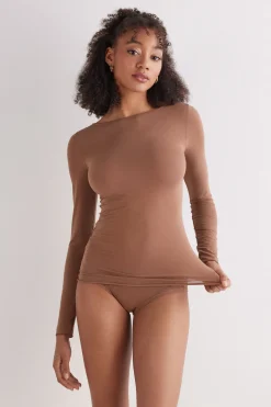 Bluzka zDekoltem wŁódkę zBawełny The Sensual Cotton