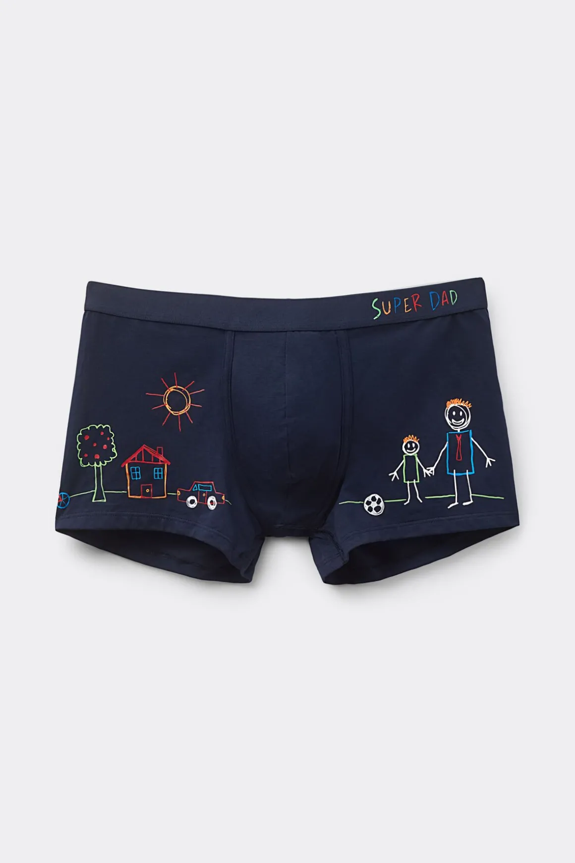Bokserki z Bawełny Superior z Nadrukiem Super Dad