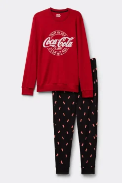 Długa Piżama z Bawełny z Logo Coca-Cola®