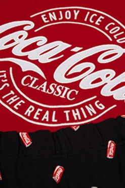 Długa Piżama z Bawełny z Logo Coca-Cola®
