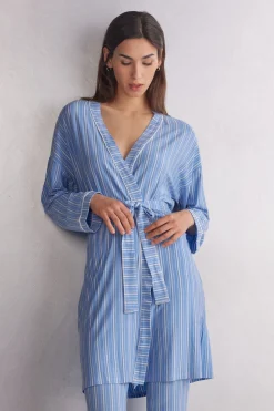 Kimono z Modalu Oxford Stripes