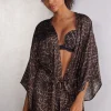Kimono z Satyny Wiskozowej Luxurious Leopard