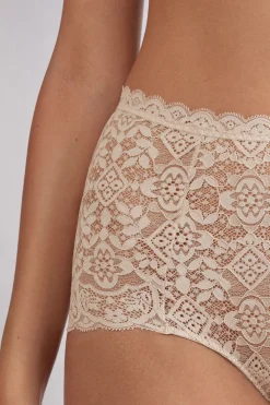 Koronkowe Figi Culotte Wysoki Stan