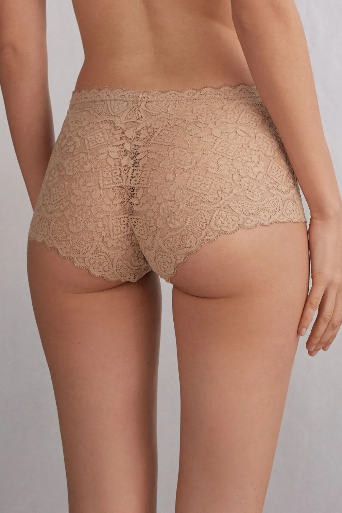 Koronkowe Figi Culotte Wysoki Stan