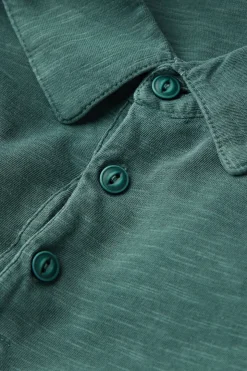 Koszulka Polo z Krótkim Rękawem Washed Collection z Bawełny Tabaczkowej