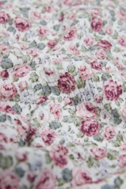Koszulka z Prążkowanego Modalu Floral Romance