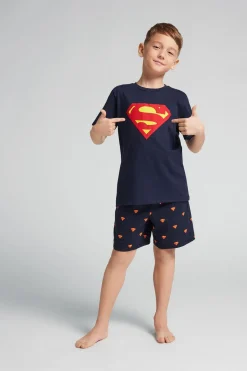 Krótka Piżama Dziecięca z Bawełny DC Comics Superman