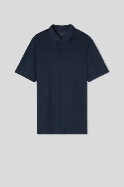 Lniana Koszulka Polo z Krótkim Rękawem