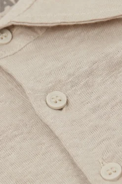 Lniana Koszulka Polo z Krótkim Rękawem