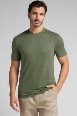 Lniany T-shirt