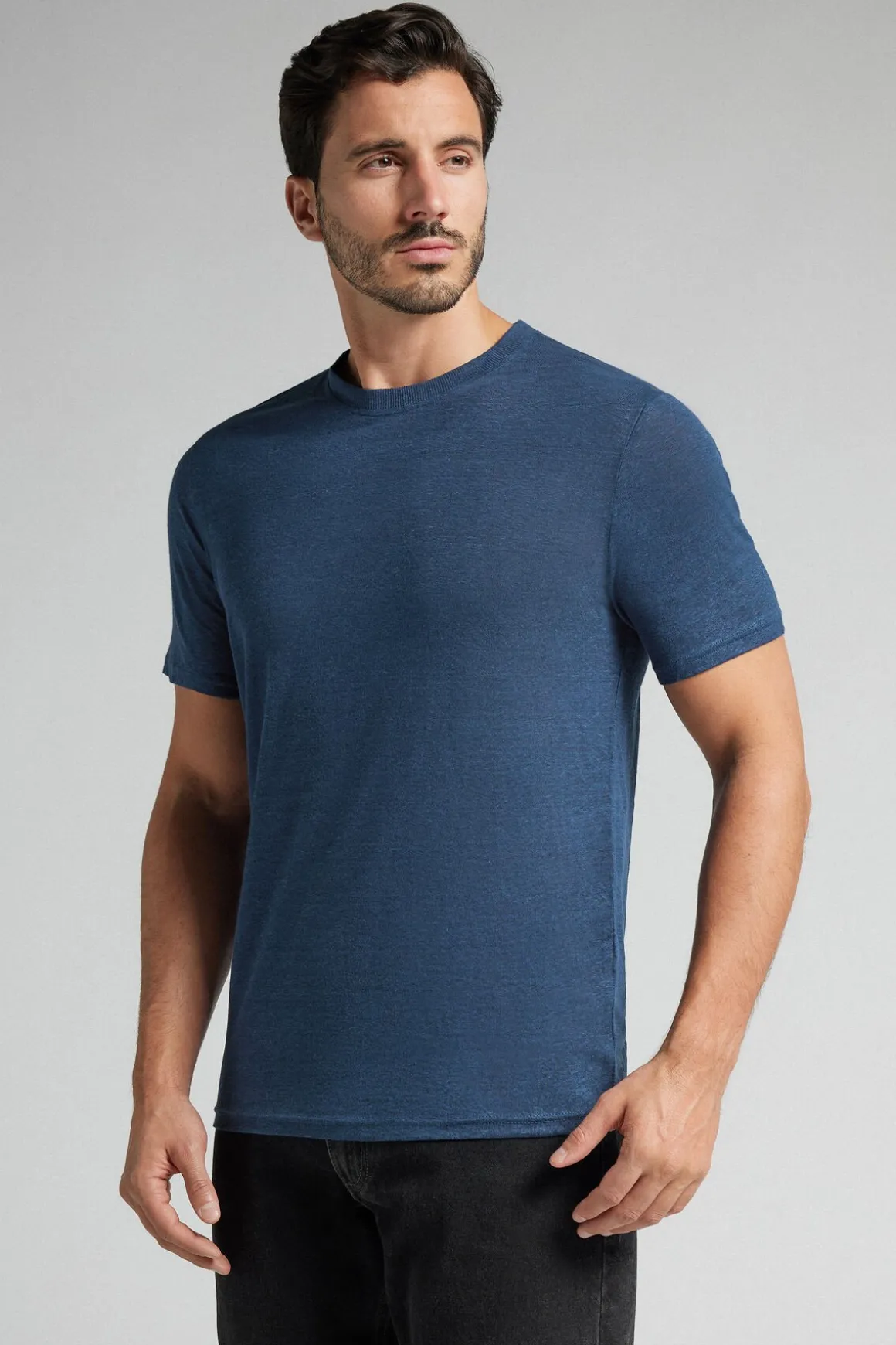 Lniany T-shirt
