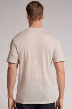 Lniany T-shirt