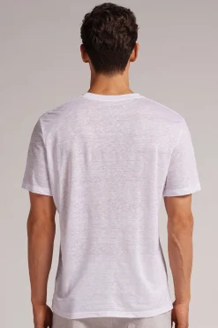 Lniany T-shirt