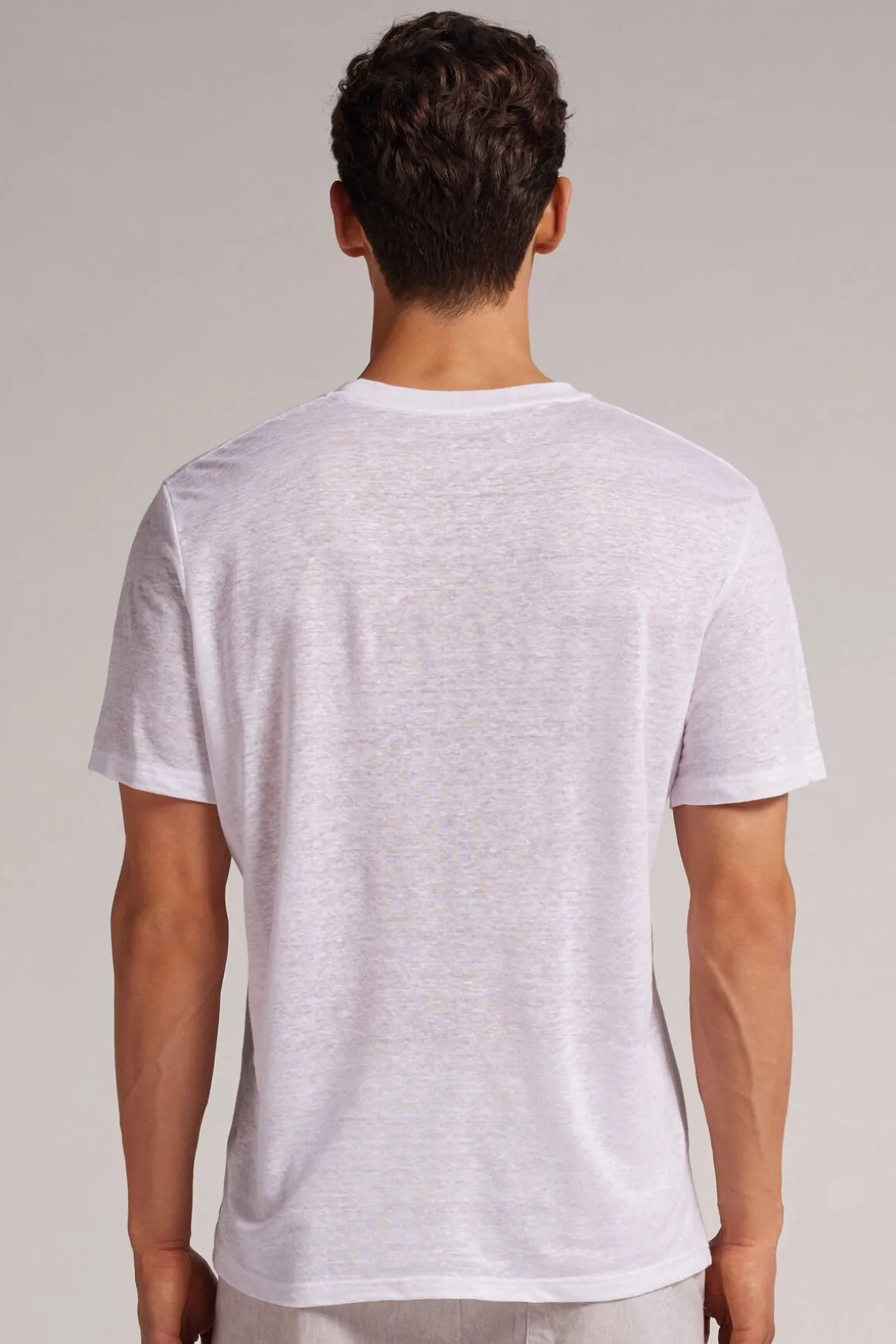 Lniany T-shirt