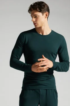 Longsleeve z Modalu z Kaszmirem z Dekoltem Pod Szyję