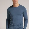 Longsleeve z Modalu z Kaszmirem z Dekoltem Pod Szyję