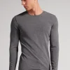 Longsleeve z Modalu z Kaszmirem z Dekoltem Pod Szyję