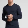 Longsleeve z Modalu z Kaszmirem z Dekoltem Pod Szyję