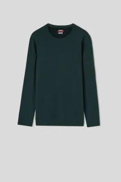 Longsleeve z Modalu z Kaszmirem z Dekoltem Pod Szyję