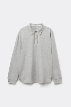 Polo z Długim Rękawem Bawełna Superior Dusty Flower