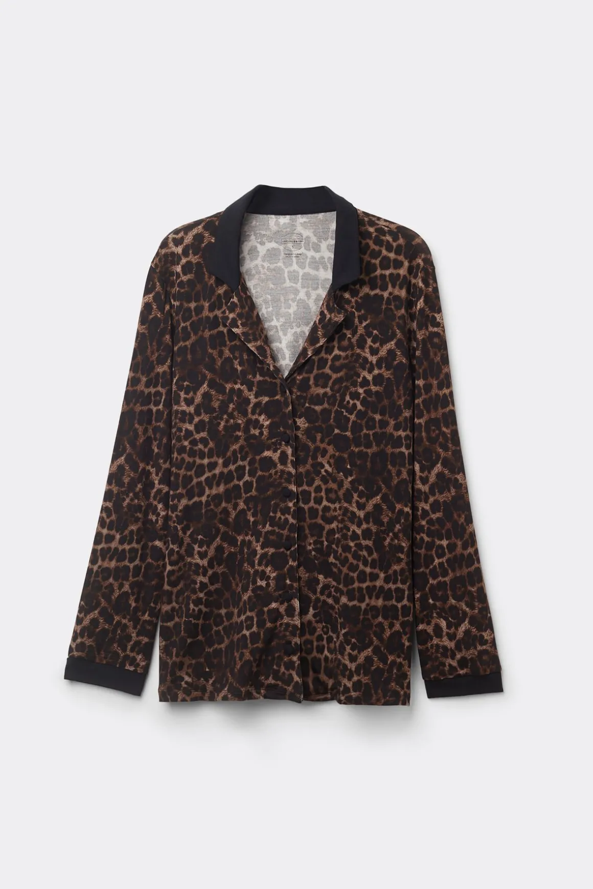 Rozpinana Bluzka z Długim Rękawem z Modalu Luxurious Leopard