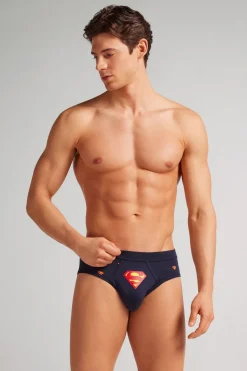 Slipy z Bawełny Superior z Nadrukiem DC Comics Superman