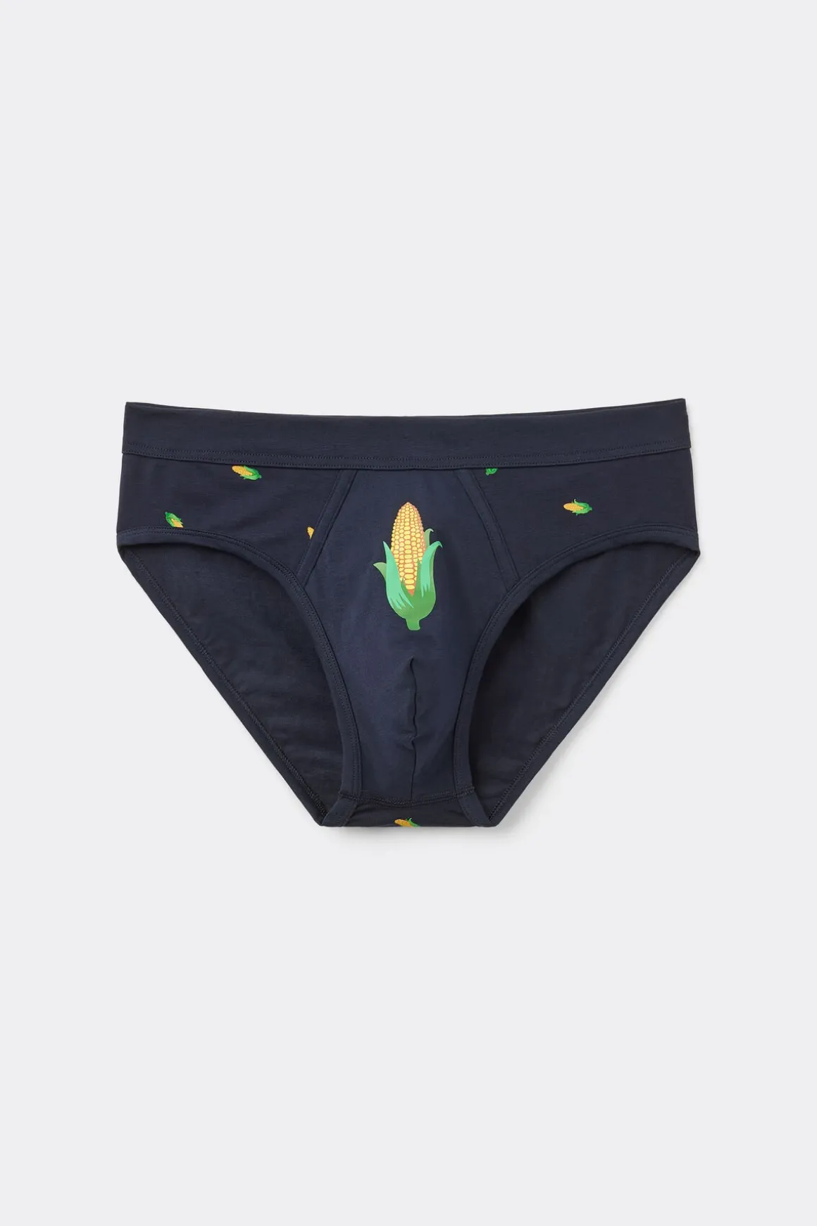 Slipy z Bawełny Superior z Nadrukiem w Kolby Kukurydzy