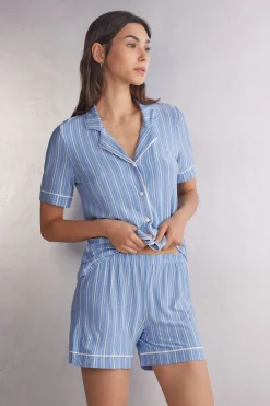 Spodenki z Modalu Oxford Stripes