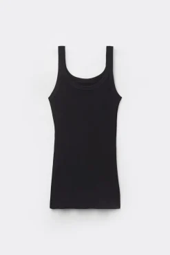 Tank Top Prążkowany z Bawełny Superior