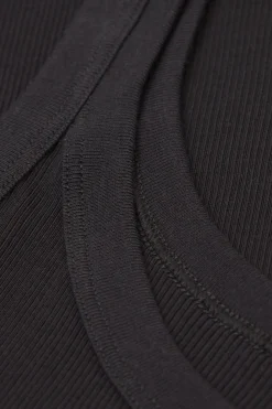 Tank Top Prążkowany z Bawełny Superior
