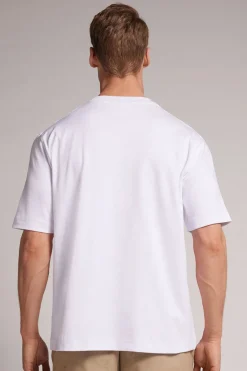 T-shirt Oversize z Bawełny Interlock