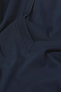 T-shirt z Dekoltem w Kształcie Litery V z Merceryzowanej Bawełny Premium