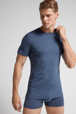 T-shirt z Okrągłym Dekoltem Bawełna Superior