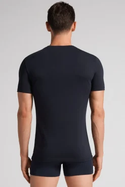 T-shirt z Okrągłym Dekoltem Bawełna Superior