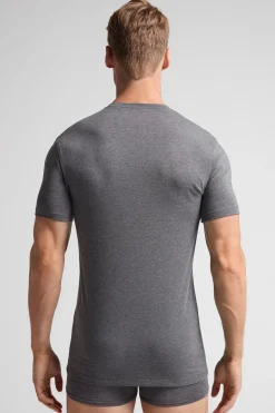 T-shirt z Okrągłym Dekoltem Bawełna Superior