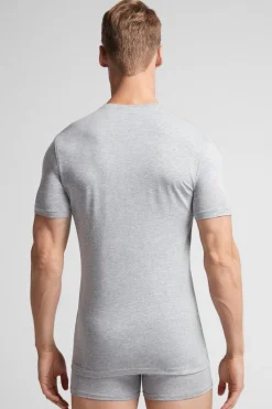 T-shirt z Okrągłym Dekoltem Bawełna Superior