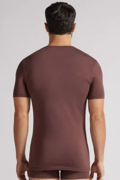 T-shirt z Okrągłym Dekoltem Bawełna Superior